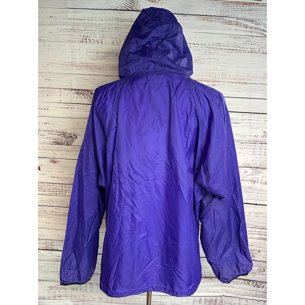 Vtg 90s Helly Hansen Anorak Windbreaker XL Purple Packable Hooded Rain Jacket - Picture 5 of 14